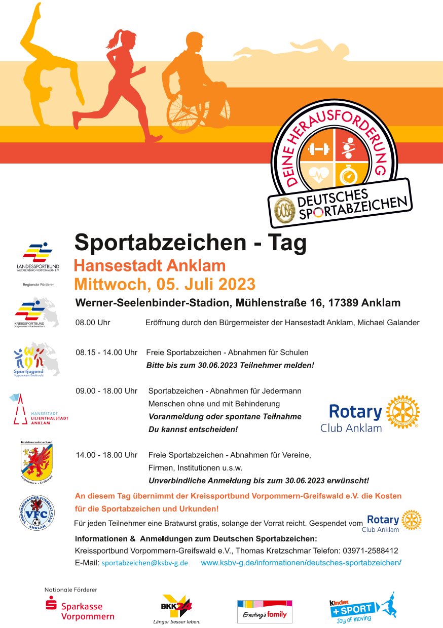 Sportabzeichen-Tag in Anklam – V-G KSB